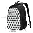thumbnail image 5 of Balery Soccer Print USB Charging Backpack for Men and Women - Water-Resistant, Anti-Theft Laptop Backpack with USB Port for Travel, Work, School, and College, 5 of 7