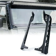 Xprite USA WLB-0027-G1 Mamba Series Front Windshield 50 in. Light Bar Mounting Brackets for 1997 - 2006 Jeep Wrangler TJ LJ
