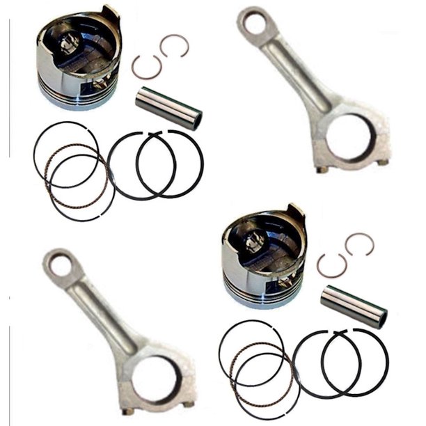 NEW FITS HONDA GX620 Piston Rings Pin Clips Connecting Rods Set of 2
