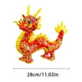 thumbnail image 6 of LHWEN Chinese Dragon Plush Toy New Year 2024 Year of the Dragon Mascot Soft Stuffed Animal Pillow Christmas Birthday Gift for Adults Kids Girls Cute Design Plushie Valentine's Day Easter Mother's Day, 6 of 8