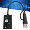 thumbnail image 4 of Tarjeta de sonido tipo C a audio, adaptador de audio USB Tecnología de audio 3D multifunción Estéreo para OS X V9.0 para sistema Win 2000/2003/XP/Vista/Windows 7/8Movies Fyydes Descripción de la referencia, 4 of 6