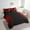 Red Black, variant on Abstract Ombre Comforter Set with Sheets Teens Red and Black 7 Piece Bedding Set Room Decor Twin Size