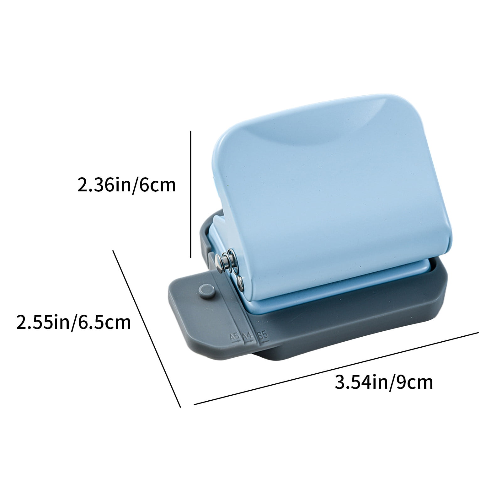 Specollect Clearance 4Pcs 6 Hole Punch, Loose Leaf Paper Puncher for A4/A5/B5 Size, Portable Handheld Metal Circle Punch Paper Puncher