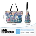 thumbnail image 4 of Kdxio Dolphin Rainbow Horse for Beach Bag for Women Large Beach Tote Bag Waterproof Sandproof Swim Bag with Zipper Pockets Beach Vacation Travel, 4 of 7