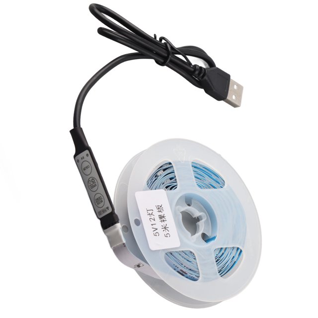 Tira de luz, cinta de control de botón Luz 5V LED RGB Ahorro de energía USB alimentado para escalera para fiesta LHCER 1