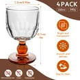 thumbnail image 3 of Funxee Cocktail Glasses Set of 4- Glassware for Kitchen, Vintage Wine Goblets, Whisky Stemware- Elegant Barware for Dinner Party, Wedding, Restaurant (6.7 oz, Brown), 3 of 8