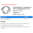 thumbnail image 2 of Spark Plug Wire Set - Compatible with 2009 - 2010 Dodge Dakota 3.7L V6, 2 of 2