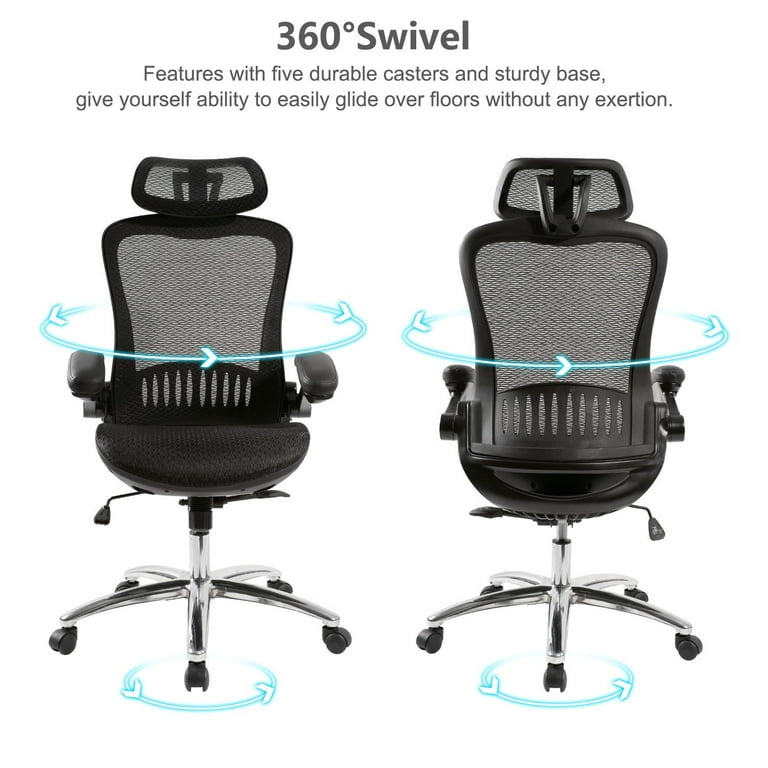 Desk Chair, Ergonomic Mesh Office Chair High Back Computer Chair with  Adjustable Headrest,Lumbar Support, Tilt Function,Swivel Rolling, Soft PU  Armrest Task Chair Home Office Desk Chairs – Built to Order, Made in