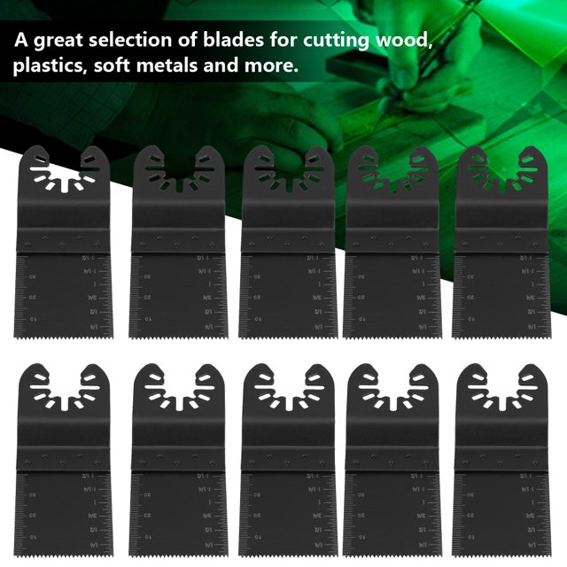 Oscillating Multi Tool Blades, Oscillating Saw Blade, 10pcs High-carbon Steel Carpenter Soft Metals For Cutting Wood Plastics