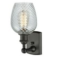 thumbnail image 3 of Innovations Lighting 516-1W Salina Salina 12" Tall Bathroom Sconce - Matte Black / Clear, 3 of 5