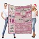 thumbnail image 4 of LHSHID Custom Blanket Unique 18th Birthday Gifts Bed Blankets Birthday Presents for Daughter Granddaughter Female Friends Ideal for Girl Siter 30"x40", 4 of 4