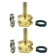 thumbnail image 3 of STURGID 25033 Brass Female Garden Hose Thread Swivel with 3/8" Barb x 3/4"GHT, Includes Stainless Steel Clamps - Pack of 2 Complete Fittings with Clamps, 3 of 4