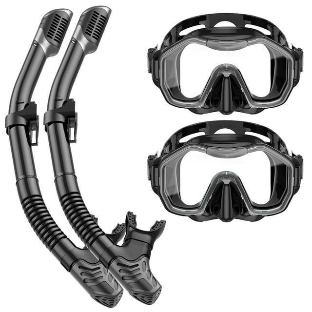 Set de esnórquel para adultos Kwambiri Dry-Top de Snorkeling Gear