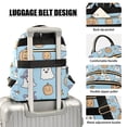 thumbnail image 3 of FORMRS Mini Backpack Purse for Women Quilted Travel Daypack Casual Shoulder Bag, Blue Halloween Ghosts, 3 of 7