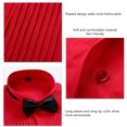 thumbnail image 1 of Tuxedo Dress Shirt, Elastic Skin Friendly Pleated Formal Pure Color Wing Tip Collar Shirt For Performance For Men ANGGREK Otros, 1 of 5