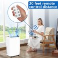thumbnail image 6 of 12,000 BTU Portable Air Conditioner, PortableAC Unit with Remote Control,Multi-Speed Fan, Dehumidifier Mode, Easy-to-Clean Washable Filter,White, 6 of 7