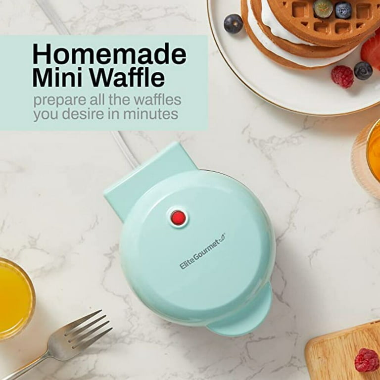 5 Nonstick Mini Waffle Breakfast Maker (Mint) – Shop Elite Gourmet - Small  Kitchen Appliances
