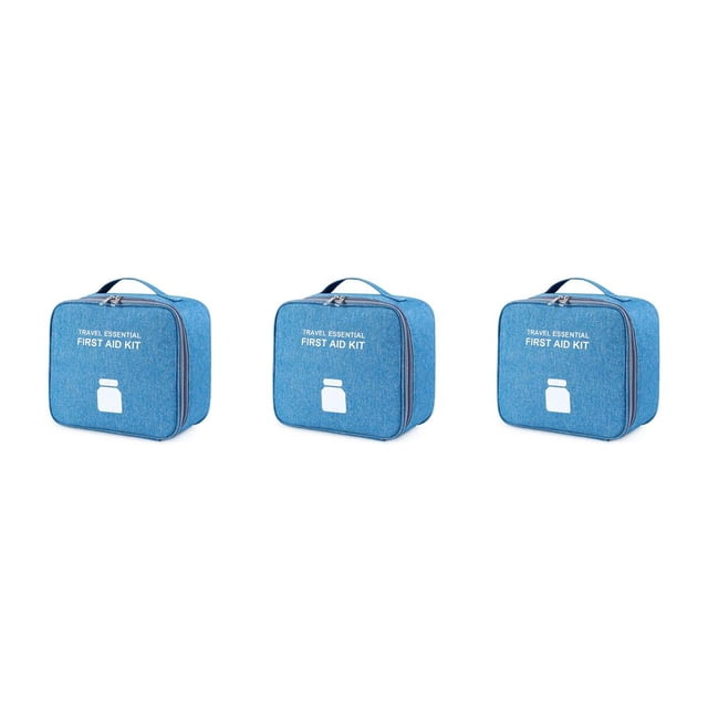 Bearachild Organizador de emergencia con cremallera impermeable para el hogar, bolsa de almacenamiento portátil vacía, bolsillos, tela Oxford, Type3 NO3