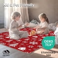 thumbnail image 4 of ODIKA 6'x9' Machine Washable Non-Slip Area Rug, Enchanted Snowfall Wonderland Decorative Pathway Accent High Traffic Rug with Pad, Red, 505531, 4 of 8