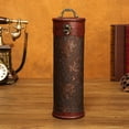 thumbnail image 3 of Clearance Antique Style Wooden Wine Box Retro Packaging Box Storage Gift Box Wine Box Cylinder And Red Wine Case. for Home & Kitchen Khaki, 3 of 4