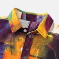 thumbnail image 5 of CALAFEBILA Men Hawaiian Shirt Casual Button Down Tropical Print Short Sleeve Holiday Beach Shirts Loose Fit Summer Mens Tops with Pockets, 5 of 9