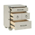 thumbnail image 4 of Bowery Hill Transitional Nightstand with 3 Drawers in Gray, 4 of 5