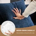 thumbnail image 6 of 65" Velvet-soft Chenille Mid-Century Modern Sofa, Mid-Century Modern Couch with 30D Foam & Spring, Loveseat Sofa Couch with 3 Pillows for Small Spaces, Blue, 6 of 9