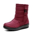 thumbnail image 2 of Women Winter Anti Skid Plush Warm Mid Calf Snow Boots Outdoor Walking Shoes, 2 of 8