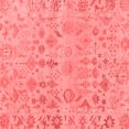 thumbnail image 1 of Ahgly Company Machine Washable Indoor Square Oriental Red Traditional Area Rugs, 4' Square, 1 of 4
