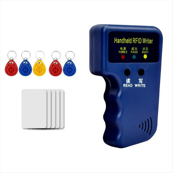 Rollbacks & More Handheld 125KHz RFID Card Reader Writer 5 Keyfob 5 Copier Writer Duplicator Programmer ID Copy EM4305 T5577