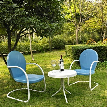 Crosley Furniture Griffith 3-Piece Metal Outdoor Conversation Crosley Furniture Griffith 3-Piece Metal Outdoor Conversation Seating Set - Walmart.com - Crosley Furniture Griffith 3-Piece Metal Outdoor Conversation