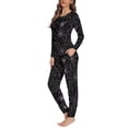 thumbnail image 2 of FKELYI Spider Web Long Sleeve Pjs Size XS Casual Halloween Women Pajama Sets Pants Comfortable Women Sleepwear 2 Piece, 2 of 5