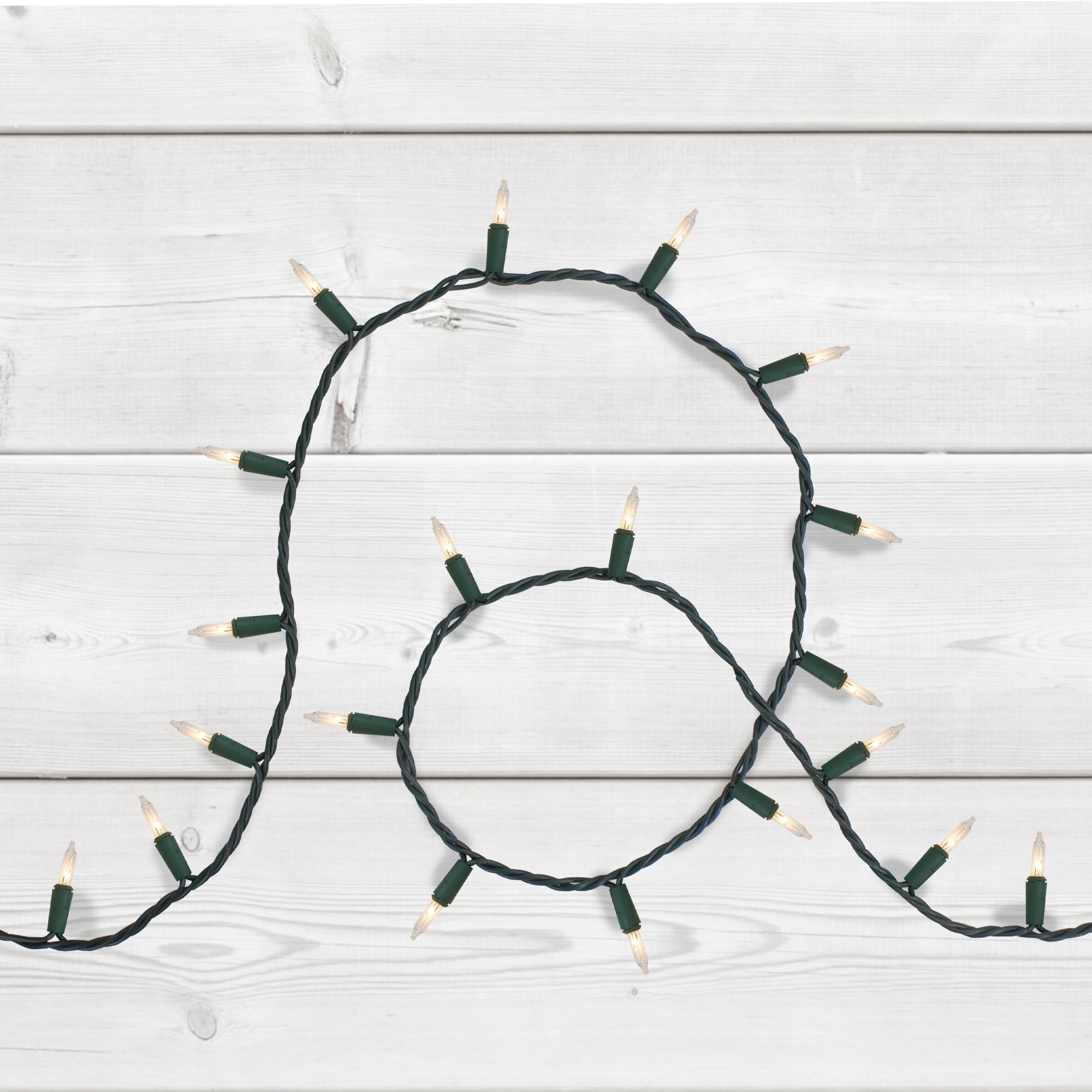 Northlight 450 Clear Mini Christmas Lights - 90ft Green Wire