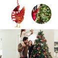 thumbnail image 3 of Colgantes de gallo de navidad de madera adornos de año nuevo encantos de árboles de navidad (estilo a) Likrtyny Para estrenar, 3 of 9