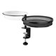 thumbnail image 2 of Comedero giratorio para pájaros con soporte de abrazadera, accesorios multifuncionales ajustables, bandeja de alimentación y recipiente de agua, 2 of 9