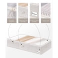 thumbnail image 3 of Underbed Storage Box with Clear Window and Sturdy Structure, Foldable Underbed Storage Bins for Clothes, Blankets and Shoes, Gray and White Stripes, Large, 2 Pack, 3 of 17