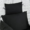 thumbnail image 4 of Hanging Swing Chair Cushion Egg Chair Replacement with Headrest Polyester Fabric PP Filling Fixed Straps for Patio Porch Backyard, 4 of 7