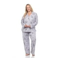 thumbnail image 1 of White Mark Women's Floral Long Sleeve Button-Down Pajama Set, 1 of 6