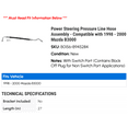 thumbnail image 2 of Power Steering Pressure Line Hose Assembly - Compatible with 1998 - 2000 Mazda B3000 1999, 2 of 2
