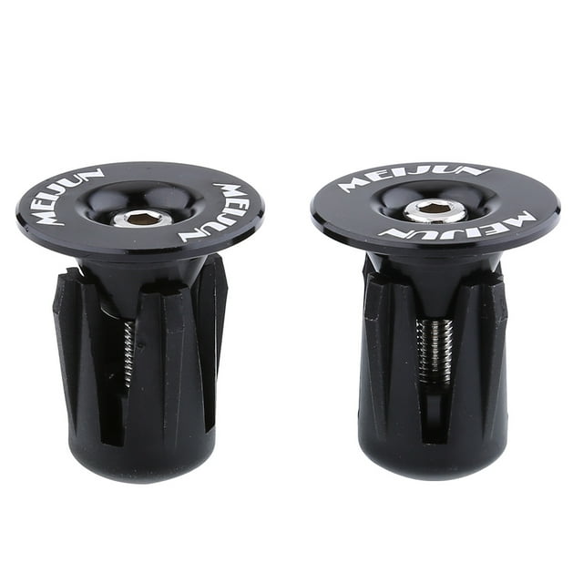 tapones para manubrio, 2 Piezas Tapones de manubrio de Bicicleta, manubrio de Bicicleta Tapas 22 – 24 mm, Negro Ecomeon no