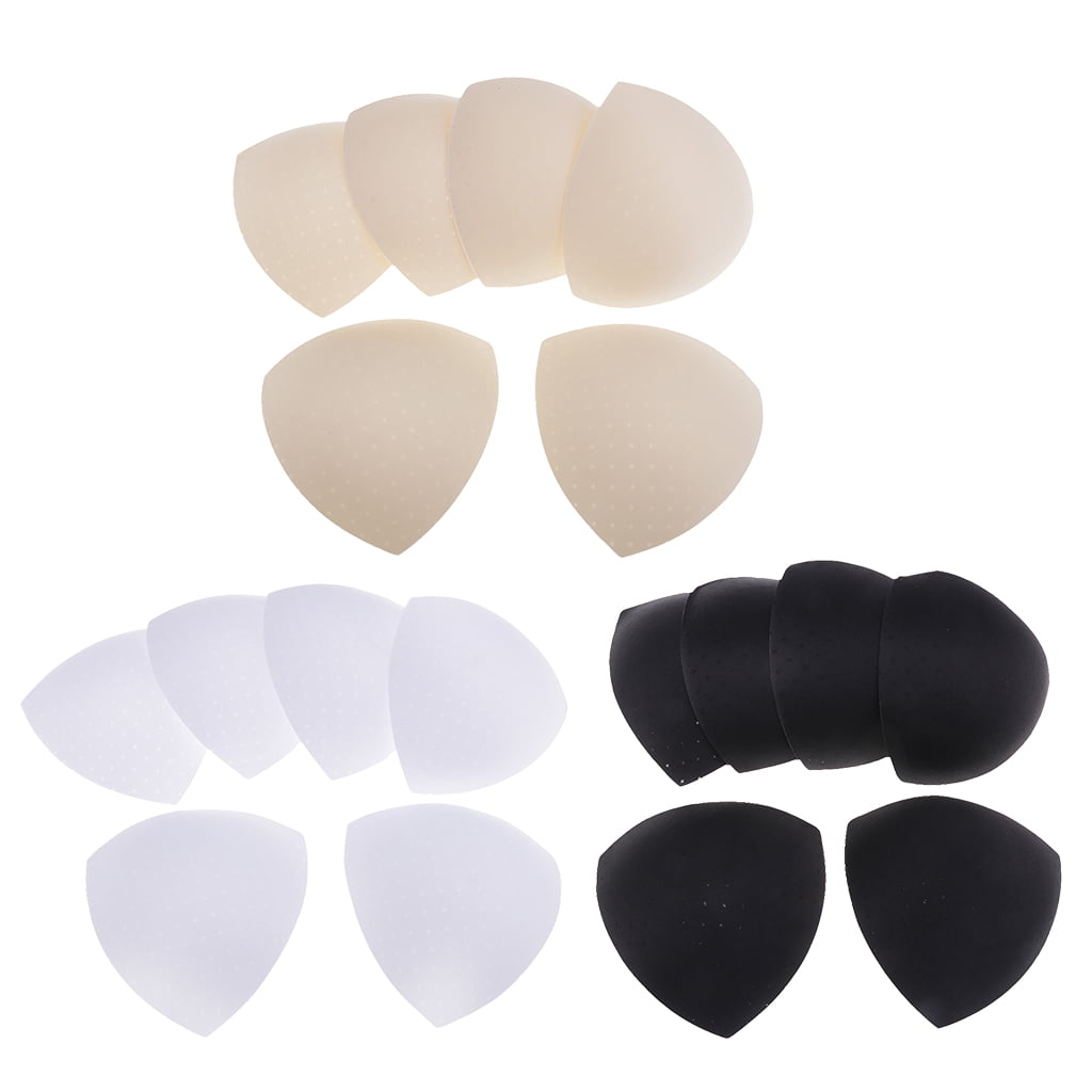 3 Pairs Triangle Replacement Bra Pads Inserts for Sport Underwear with Hole 