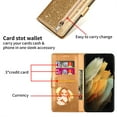 thumbnail image 4 of Jiahe Cover For Samsung Galaxy S23 Ultra,6.8 inch Case with Wallet Card Holder,Bling Glitter Flip Leather Magnetic Kickstand Zipper Purse with Wrist Strap Case Cover,Gold, 4 of 7