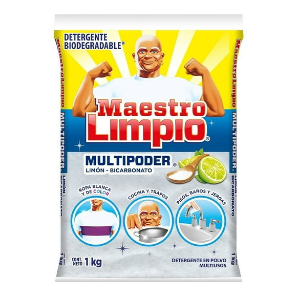 Detergente en polvo multiusos Maestro Limpio 1 Kg
