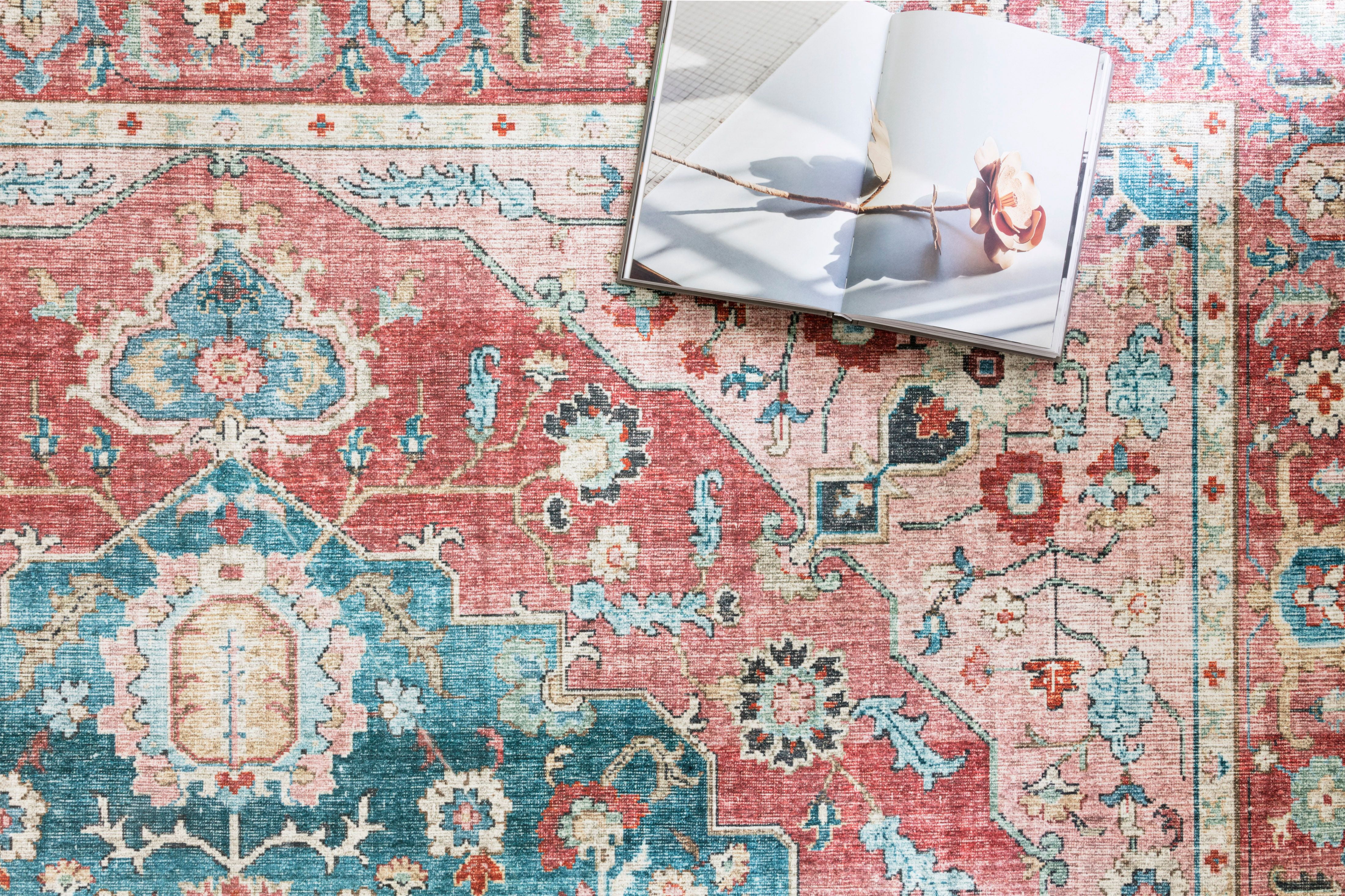 Loloi Skye Oriental Brick / Ocean Area Rug