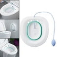 thumbnail image 3 of Baño de asiento Asiento de inodoro Hemorroides posparto con tratamiento Flusher Baño universal Baño de asiento para mujeres embarazadas Ancianos - verde Sunnimix Bañera de asiento para inodoro, 3 of 8