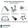 thumbnail image 5 of Patriot Docks 4' Shore Ramp Kit for Truss Style Stationary or Roll-In Dock (Gray Poly Decking) (R-1011), 5 of 6