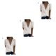 thumbnail image 4 of Camiseta de gasa Minnieouse para mujer manga corta cuello en V informal elegante, 4 of 6