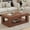 Walnut, variant on TesNus Coffee Table with Storage, 2-Tier Mid Century Rectangular Accent Table with Thick Tabletop, Rustic Style Cocktail, Center Table for Living Room, Office, Apartment (Walnut)