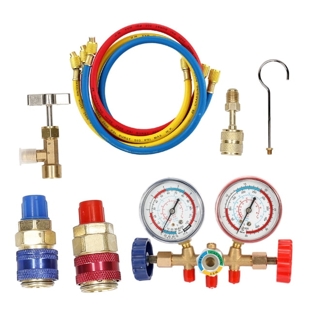 Air Conditioning Manifold Gauge Set Lightweight Test Diagnostic Kit For R12 R22 R404A R134A Refrigerant Portable Repair Tools ,Easy to Install