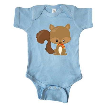 

Inktastic Cute Squirrel Baby Squirrel Squirrel with Scarf Gift Baby Boy or Baby Girl Bodysuit